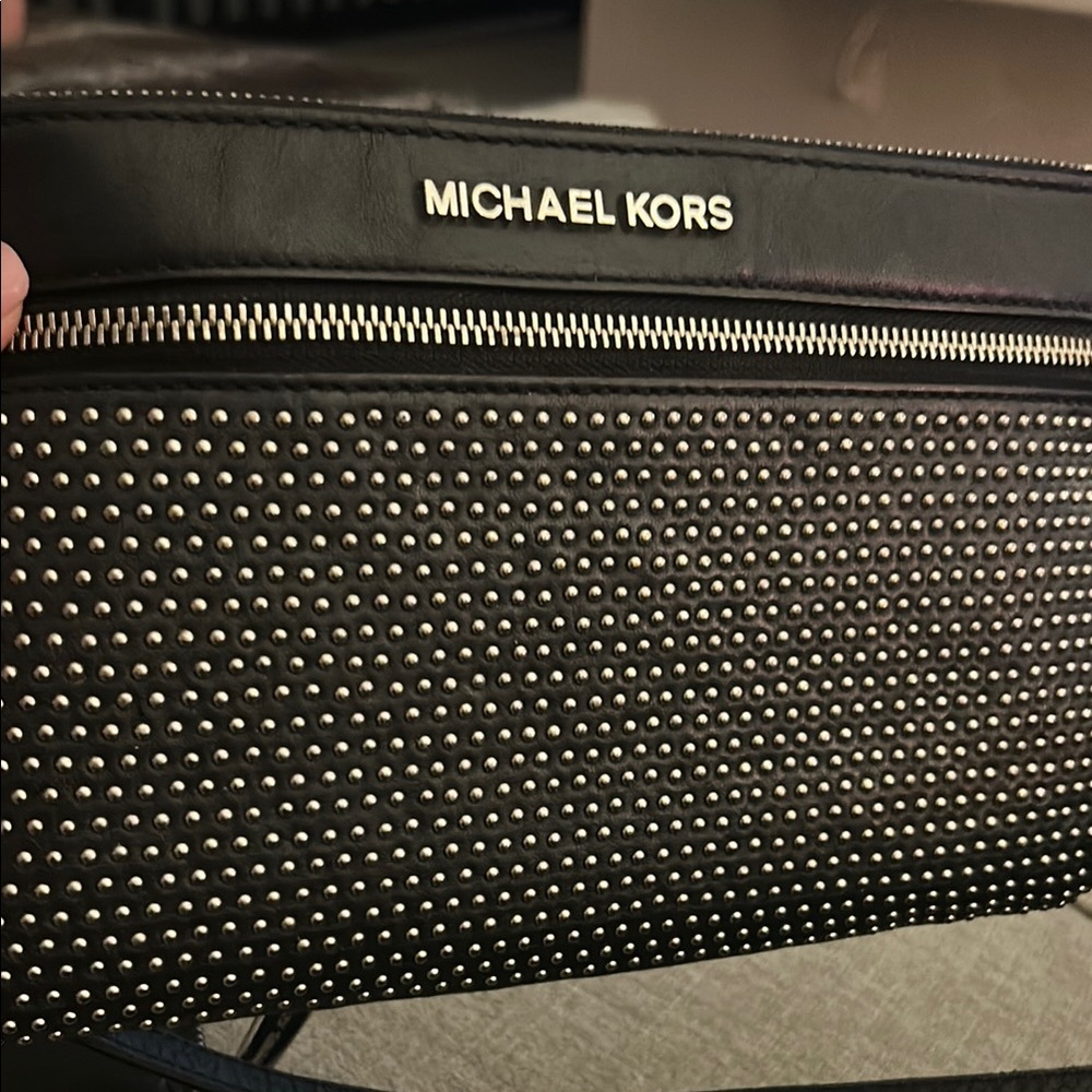 Michael Kors Black Studded Womens Cross Body
